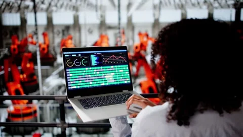 Engineer Operators Using Scada System Stock Footage 304713255