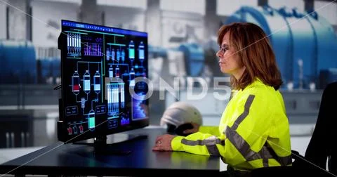 Engineer Operators Using Scada System Stock Photo #273136550