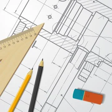 Engineer or architect illustration Stock Illustration