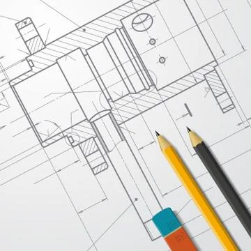 Engineer or architect illustration Stock Illustration