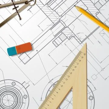 Engineer or architect illustration Stock Illustration