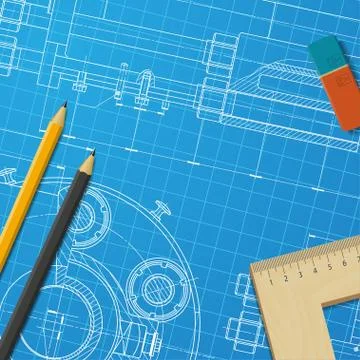 Engineer or architect illustration Stock Illustration