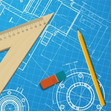 Engineer or architect illustration Stock Illustration