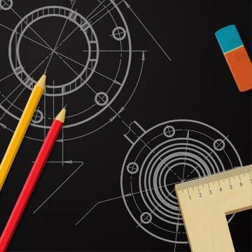 Engineer or architect illustration Stock Illustration