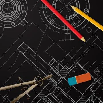 Engineer or architect illustration Stock Illustration