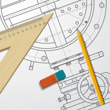 Engineer or architect illustration Stock Illustration