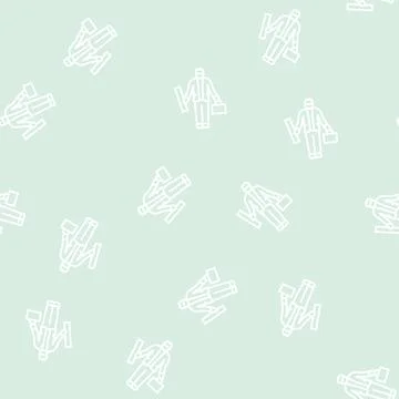 Engineer or architect line seamless pattern Illustrazione stock