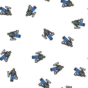 Engineer or architect vector seamless pattern Stock Illustration