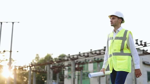Engineer or Workman Planning Designing Work of Manufacture. Male Person in Stock Footage 194622626