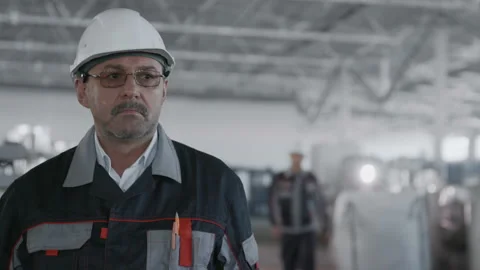 Engineer or Workman Planning Designing Work of Manufacture. Group of Male Person Stock Footage 199475830