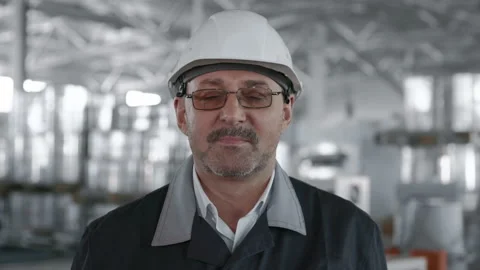 Engineer Plan of Manufacture Work. Caucasian Business People in Hard Hat or Safe Stock Footage 199476059