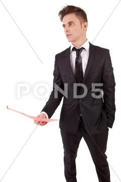 Engineer with plan Stock Photos
