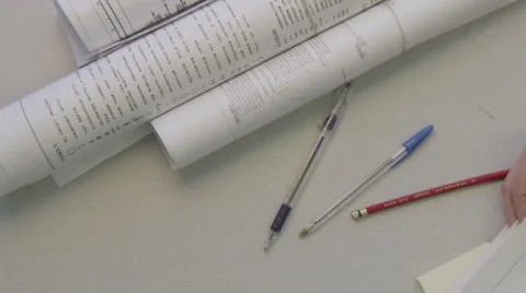 Engineer Planning Pan Stock Footage 40733799