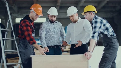 Engineer planning work builders. Design creative work. Video stock 131694499