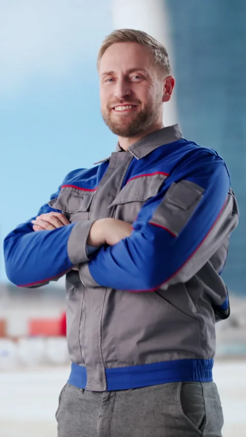 Engineer Portrait At Nuclear Energy Power Stock Footage 328709972