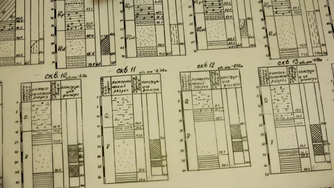 The engineer put the ruler on the tracing paper and folded the drawing into a Stock Footage 93445729