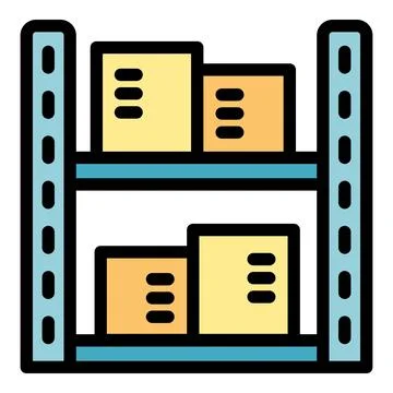 Engineer rack icon vector flat Stockillustratie