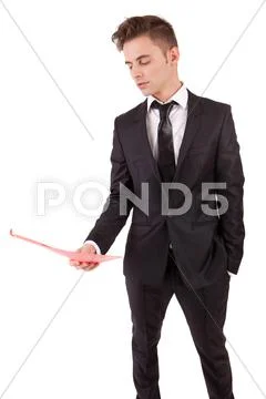 Engineer reading plan Stock Photos