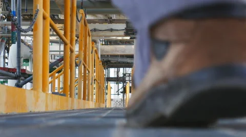 Engineer in refinery plant Stock Footage 62313617