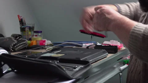 Engineer repairing laptop computer Stock Footage 249329118