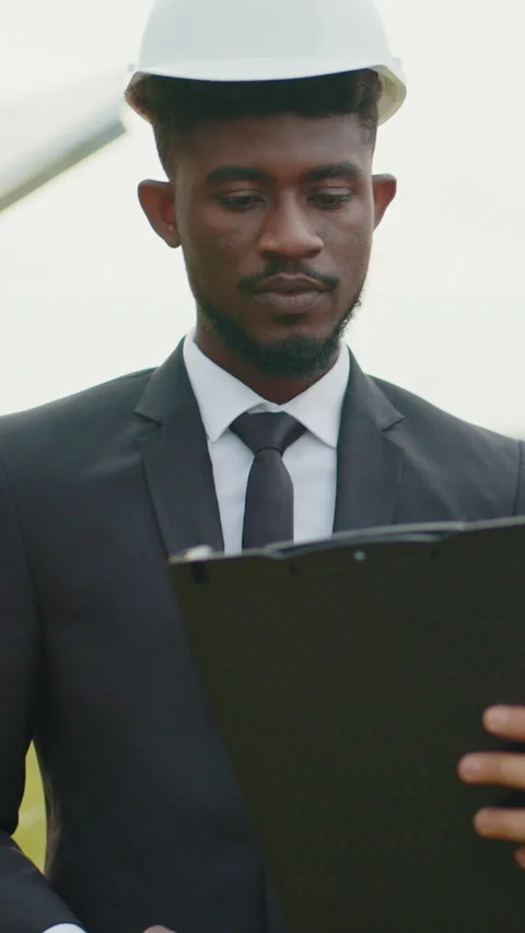 Engineer Reviewing Documents Stock Footage 317345020