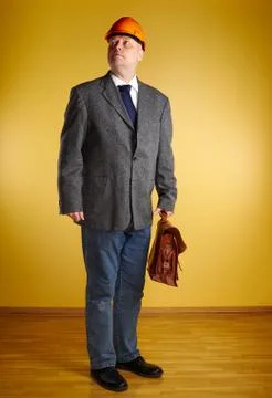 Engineer in room Stockfoto's