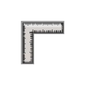 Engineer ruler builder pixel art vector illustration Stockillustratie
