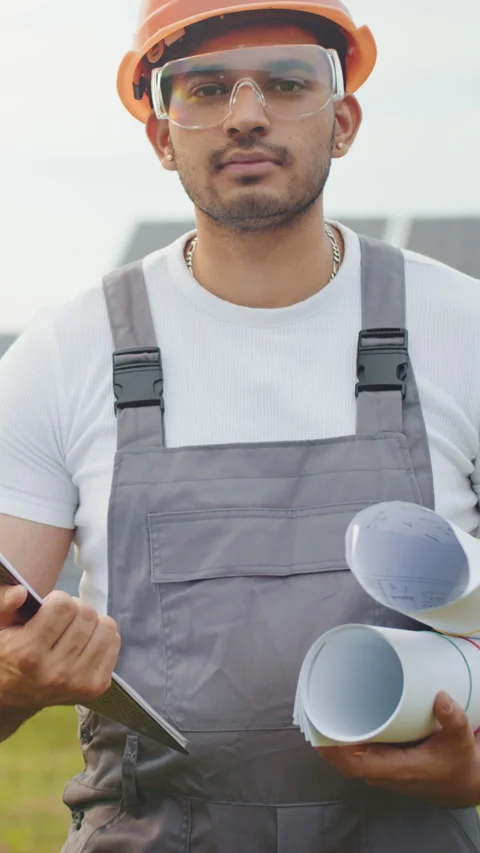 Engineer in Safety Gear Stock Footage 317419229