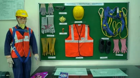 Engineer service personal protective equipments Video stock 246422692