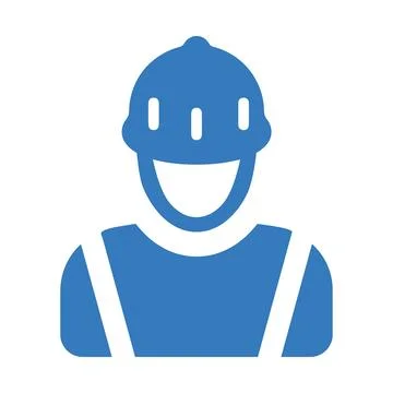 Engineer, serviceman icon. Blue color design. イラスト素材