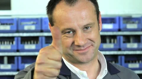 Engineer signs "okay" - 3 Video stock 11899507