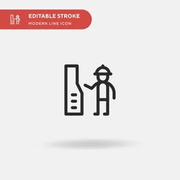 Engineer Simple vector icon. Illustration symbol design template for web mobi イラスト素材