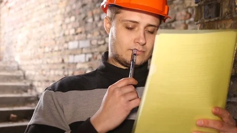 The engineer studies the working documents in the production. 스톡 동영상 73457817
