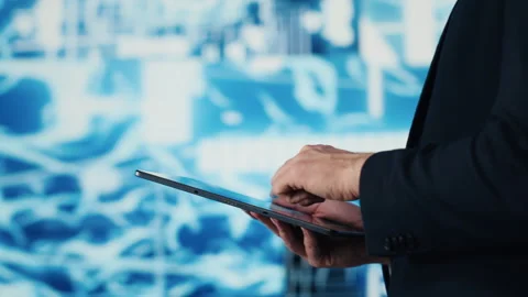 Engineer studying AI brain for data structures and predictive analytics Stock Footage 311133869