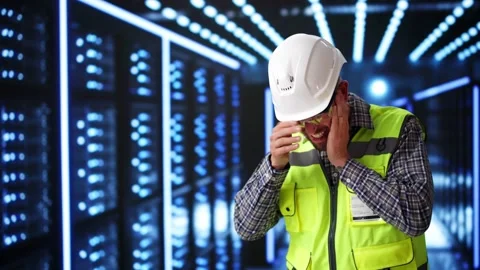Engineer Suffering From Loud Noise Stock-Footage 286747540