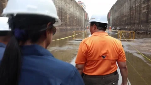 Engineer takes pride in helping build Panama Canal expansion, Ciudad de Panamá,  Video stock 337724653