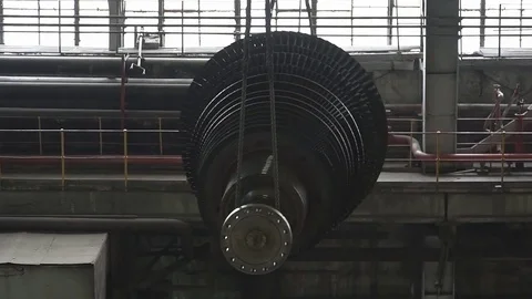 Engineer taking notes for maintenance steam turbine of thermal power plant Stock Footage 83801132