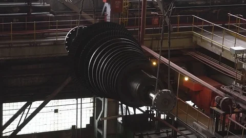Engineer taking notes for maintenance steam turbine of thermal power plant Stock Footage 83801180