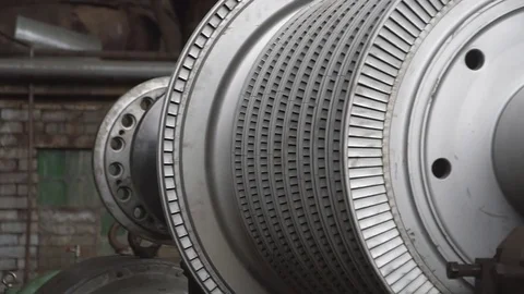 Engineer taking notes for maintenance steam turbine of thermal power plant Stock Footage 83801744