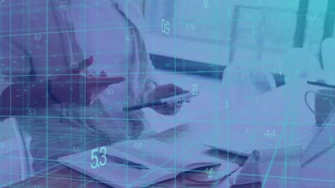 Engineer tapping smartphone and gesturing over desk, analyzing tech data with Stock Footage 335739175