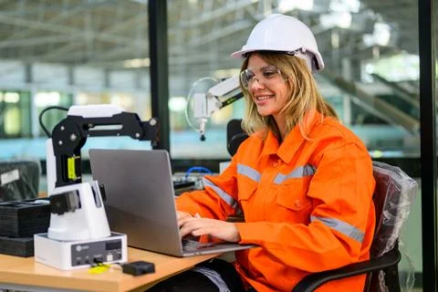 Engineer technician checking and operating in training program Stock Photos