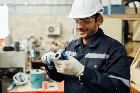 Engineer technician controlling robotic arms on computer laptop Stock Photos