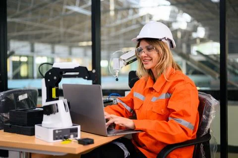 Engineer technician operating in training program 库存照片