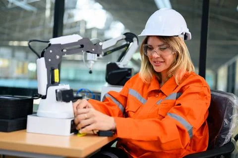 Engineer technician operating in training program Stock Photos