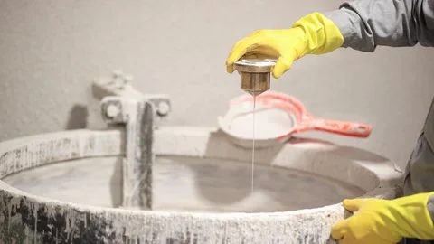 Engineer testing casting send for the metallurgy. Industrial safety first Stock Footage 296802343