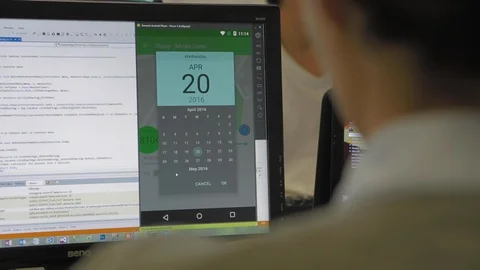 Engineer testing software app using personal computer and typing code on screen. Stock-Footage 110772164