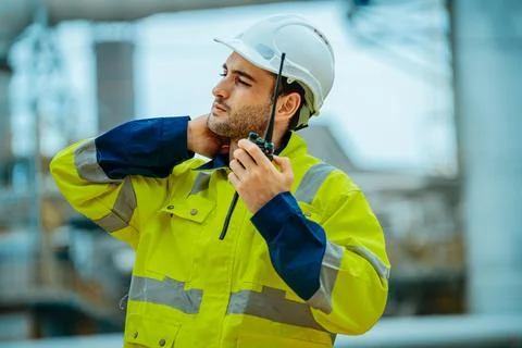 Engineer tired from work Stock Photos