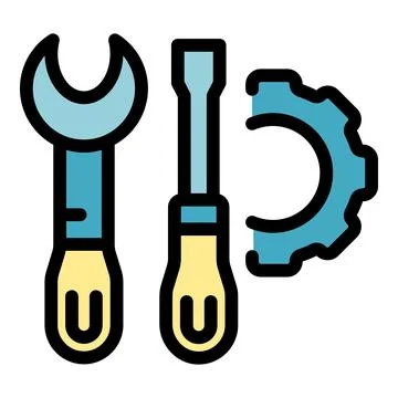 Engineer tools icon vector flat Illustrazione stock