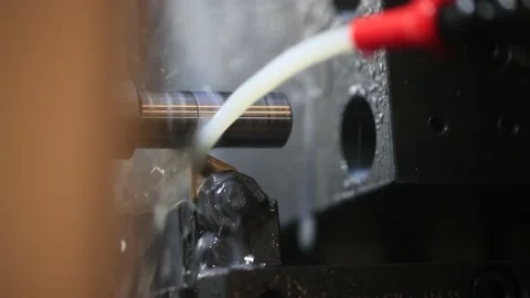 Engineer touch screen control robot the production of factory parts engine Video stock 147874573