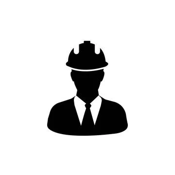 Engineer user. worker User Icon. industrial usericon. Engineer Icon for Engin Stock Illustration